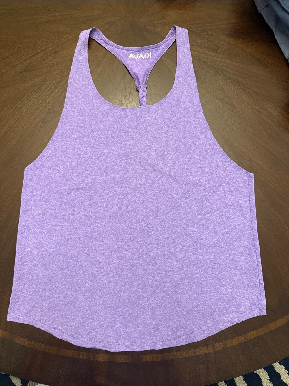 KIAVA Heather Lavender Braided Racerback Tank Top